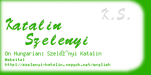 katalin szelenyi business card